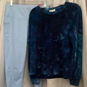 Beachlunchlounge Navy Tie-Dye Top